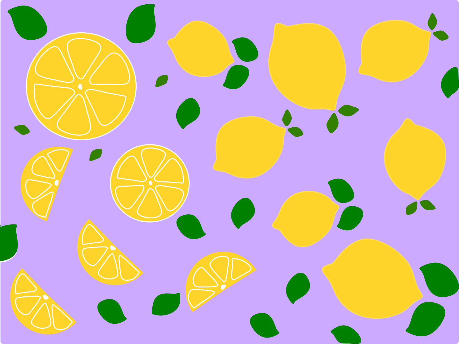 Lemons on a purple background